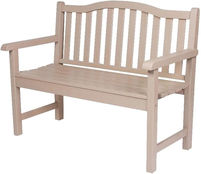 Pemberly Row Traditional Cedar Wood Patio Porch Garden Bench, Gray Finish, 36" H x 22" W x 44.75" D, Durable Kiln-Dried Wood, Low-Maintenance Outdoor or Indoor Seating for Porch, Patio, Backyard or