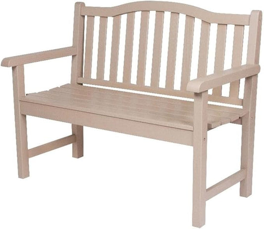 Pemberly Row Traditional Cedar Wood Patio Porch Garden Bench, Gray Finish, 36" H x 22" W x 44.75" D, Durable Kiln-Dried Wood, Low-Maintenance Outdoor or Indoor Seating for Porch, Patio, Backyard or