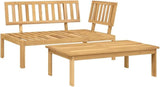 Patio Sofa Set Anthracite Solid Acacia Wood Standard Outdoor Patio Furniture Set Couch for Courtyard Outdoor - Photo 3