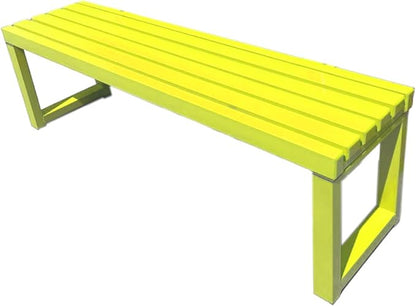 Outdoor Metal Garden Bench - Weatherproof Cast Iron with Sturdy Iron Frame for Patio and Park Use