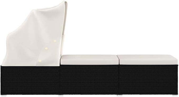 Sun Lounger with Canopy and Cushion - Photo 4