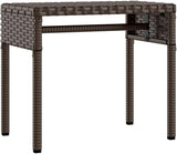 Patio Sun Lounger with Adjustable Backrest and Side Table, Brown PE Rattan Fabric on Powder-Coated Steel Frame - Photo 5