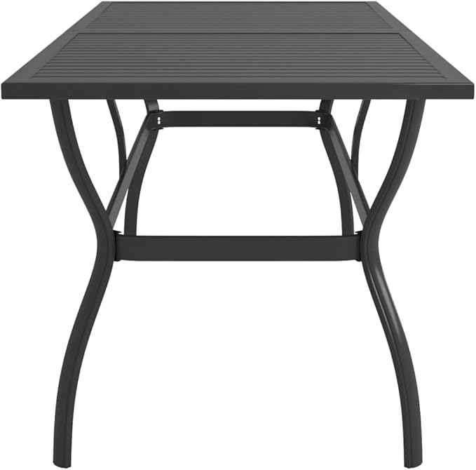 Patio Table Anthracite 74.8"x31.5"x28.3" Steel - Photo 4