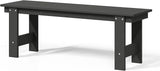 WestinTrends Ashore Outdoor HDPE 48" Modern Backless Patio Bench, Gray - Photo 5