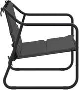 Anthracite Powder-Coated Steel Garden Bench, 2-Seater Outdoor Seating for Patio & Balcony - Photo 4