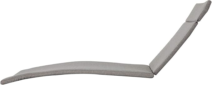 Christopher Knight Home Salem Outdoor Water Resistant Chaise Lounge Cushion, Charcoal - Photo 1