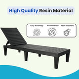 BTEXPERT Set of 3,Foldable Outdoor Chaise Lounge Pool Chair Folding Sun Bed Patio Couch Reclining Lounger Adjustable - Photo 3