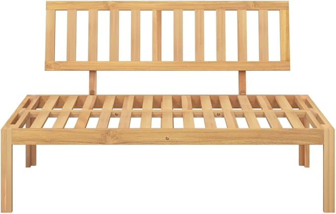 Pallet Middle Sofa Natural Wood Solid Acacia Wood Couch Outdoor Couch for Porch Outdoor