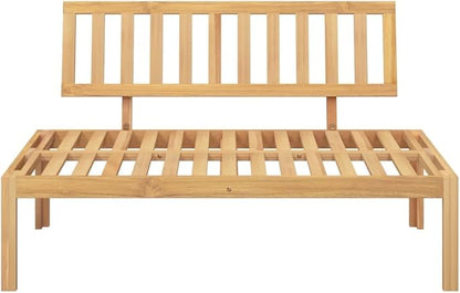 Pallet Middle Sofa Natural Wood Solid Acacia Wood Couch Outdoor Couch for Porch Outdoor