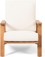 Merax Acacia Wood Outdoor Chaise Lounge Chair - Photo 6