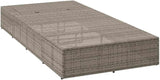 Single Grey PE Rattan Outdoor Chaise Lounge with 3-Position Adjustable Cushioned Backrest - Photo 6