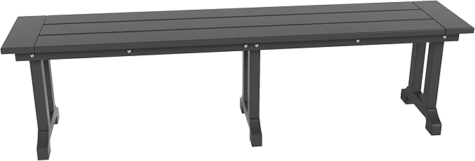 WO WESTIN OUTDOOR HDPE Laguna Trestle 65" Bench,Gray