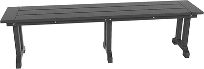 WO WESTIN OUTDOOR HDPE Laguna Trestle 65" Bench,Gray