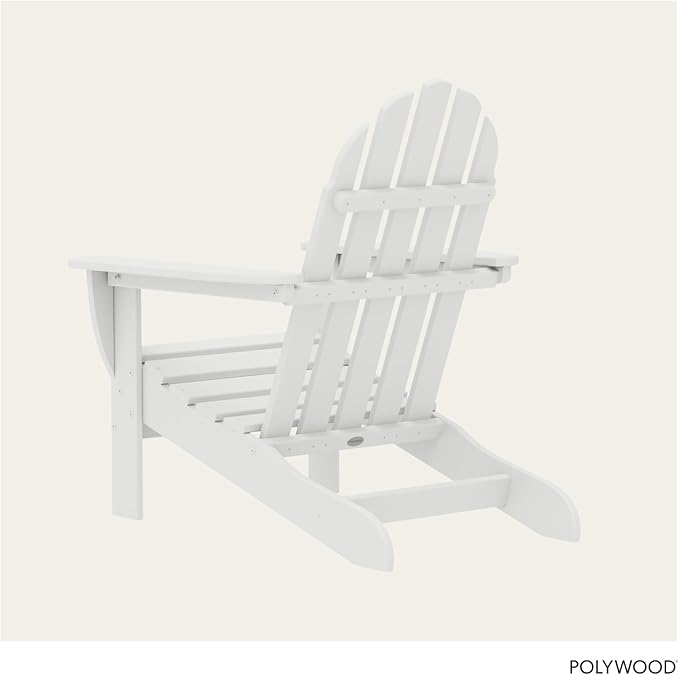 POLYWOOD AD4030WH Classic Outdoor Adirondack Chair, White