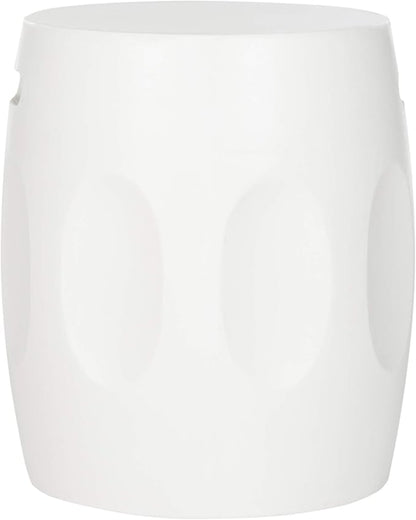Safavieh Outdoor Collection Zuri Modern Concrete Ivory Round 17.7-inch Accent Table