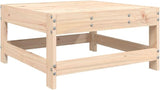 Solid Pine Wood Outdoor Garden Footstool, Rustic Square Patio Ottoman with 242.5 lbs Capacity - Photo 3