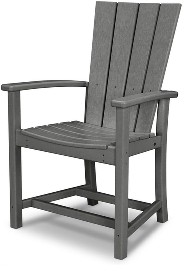 POLYWOOD® Quattro Adirondack Dining Chair in Slate Grey