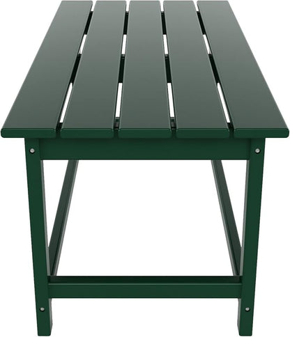 WO WESTIN OUTDOOR HDPE Laguna Outdoor Poly Adirondack Coffee Table, Dark Green