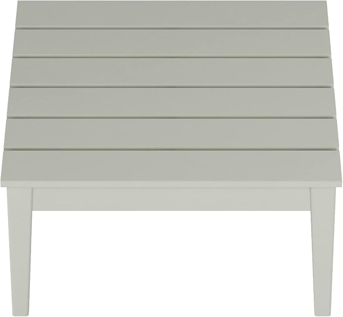 WestinTrends Ashore Outdoor Coffee Table, 32 Inch All Weather Poly Lumber Adirondack Patio Coffee Table Square Low Table, Sand