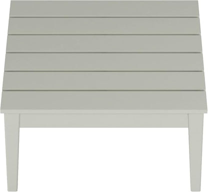 WestinTrends Ashore Outdoor Coffee Table, 32 Inch All Weather Poly Lumber Adirondack Patio Coffee Table Square Low Table, Sand
