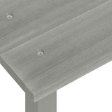 Grey Solid Fir Wood Adirondack Chair with Side Table for Garden and Patio - Photo 9
