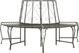 Patio Half Round Tree Bench, Benches for Outside, Yard Bench, Park Benches, Garden Bench, Metal Bench - Photo 1