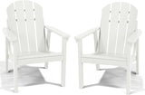 Adirondack Chair Set of 2, All Weather HDPE Fire Pit Chairs, Oversized Plastic Adirondack Chair for Outdoor, Balcony - Photo 1