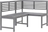 vidaXL Patio Corner Bench, Outdoor Wooden Bench for Garden Park Potting Picnic, Solid Acacia Wood, Easy Assembly - Photo 1