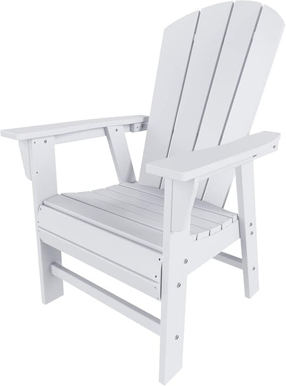 WO WESTIN OUTDOOR HDPE Laguna Adirondack Casual Patio Dining Chair,White