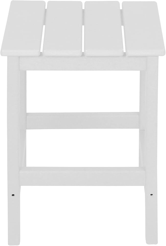 WestinTrends Malibu 3-Piece Set Outdoor Coffee and Side Table for Adirondack Chair, White