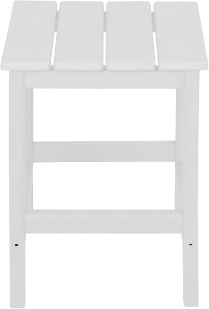 WestinTrends Malibu 3-Piece Set Outdoor Coffee and Side Table for Adirondack Chair, White