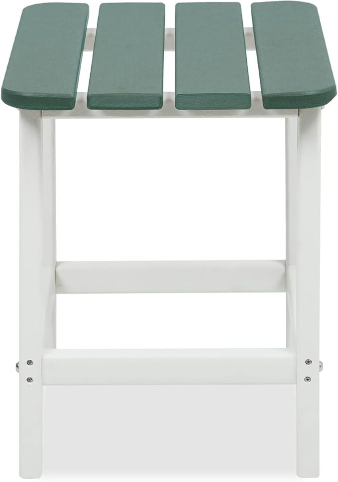 Aoodor 19'' Adirondack Side Table, Rectangular HDPE End Table, Weather Resistant and Easy Maintenance, Green - Photo 5