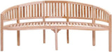 Banana Bench, Outdoor Patio Bench, Porch Chair, Wood Garden Bench, with Backrest, for Outdoor, Park, Yard, Patio - Photo 4