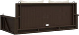 Brown Swing Bench with Cushions, PE Rattan and Powder-Coated Steel Frame, Polyester Cushions - Photo 6