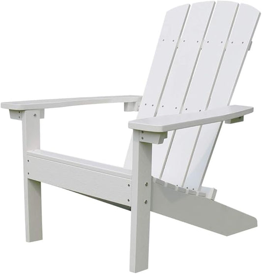36.61 in. Lakeside Faux Wood Adirondack Chair, White