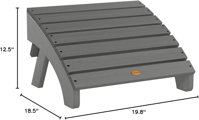 highwood AD-OTL1-CGE Adirondack Folding Ottoman, Coastal Teak