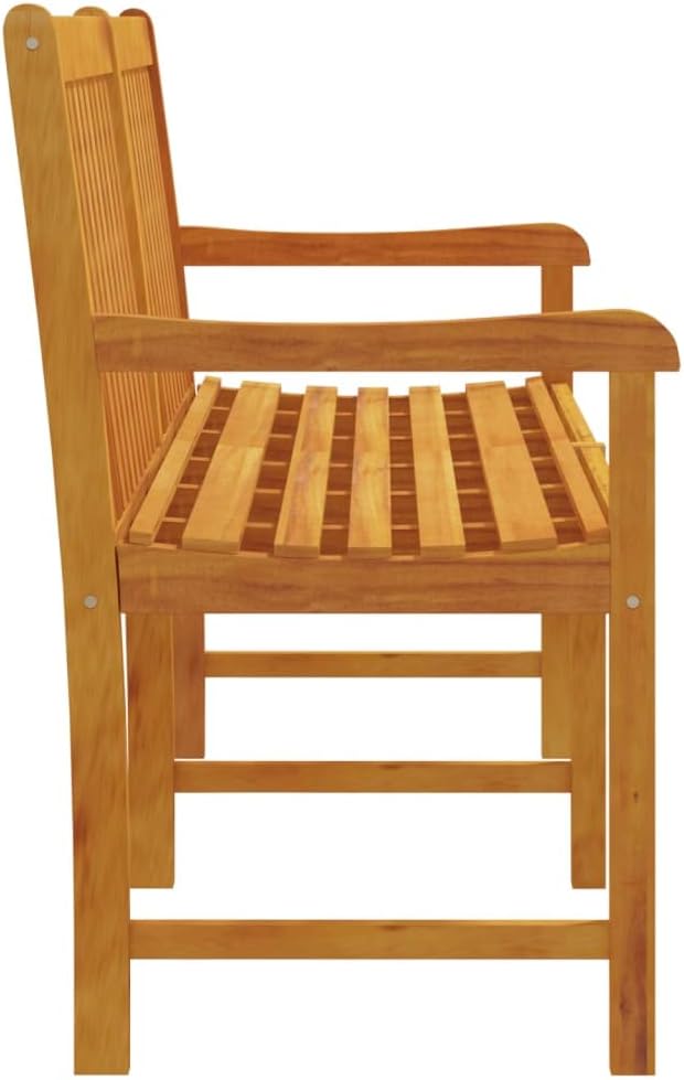 Patio Bench,Garden Bench,Ideal Bench Seat with Handles, Portable Wooden,Perfect for Indoor and Outdoor Use,70.9" Solid Acacia Wood