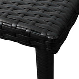 Sun Lounger Set of 3, Adjustable Outdoor Patio Furniture with Black Steel Frame & PE Rattan - Photo 9