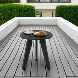 HDPS Outdoor Side Table, Small Round Side Table Weather-Resistant, Outdoor Side Tables for Patio, Porch, Deck - Photo 6