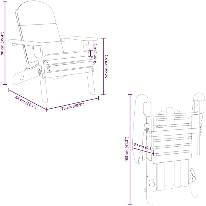 Dark Grey Acacia Wood Foldable Garden Chair with Polyester Cushion for Outdoor Relaxation and Patio Lounging
