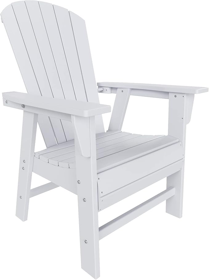 WO WESTIN OUTDOOR HDPE Altura Adirondack Dining Chair,White