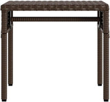 Patio Sun Lounger with Adjustable Backrest and Side Table, Brown PE Rattan Fabric on Powder-Coated Steel Frame - Photo 6
