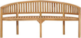 Banana Bench, Garden seat, Vintage Garden Wooden Bench, Bench with backrest and armrests for Patio, Garden, Yard, Lawn - Photo 3