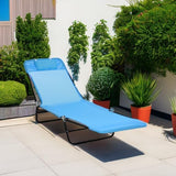 Outsunny Folding Chaise Lounge Chair, Pool Sun Tanning Chair, Outdoor Lounge Chair with Reclining Back - Photo 6