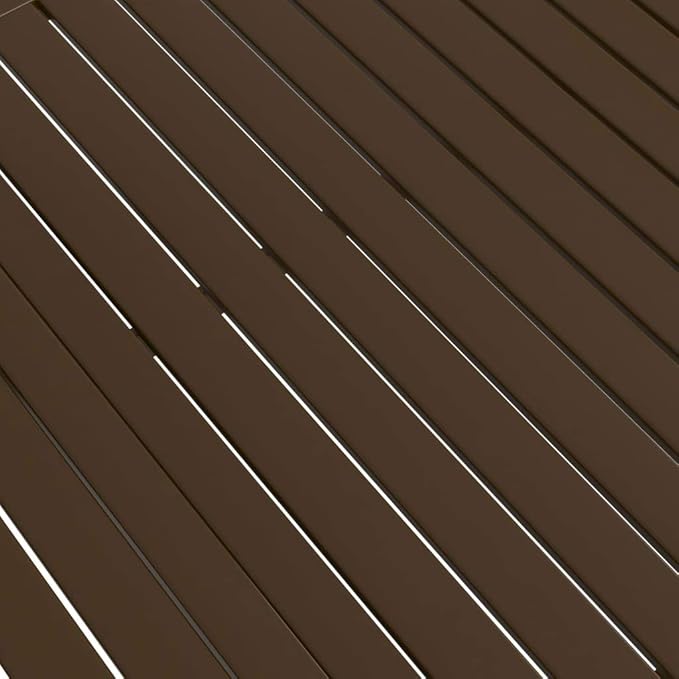 Outdoor Small Table Patio Furniture Outside Table Patio Side Tables Patio Table Brown 74.8"x31.5"x28.3" Steel