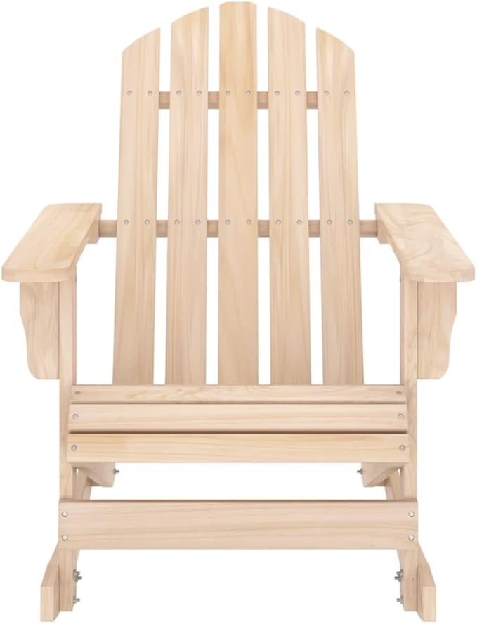 Patio Adirondack Rocking Chair Solid Fir Wood, Patio Dining Chairs, Bar Stools - Photo 3