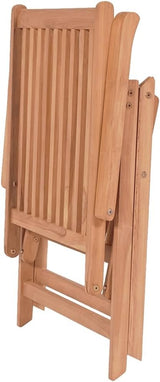 Teak Wood Reclining Patio Chairs Set of 2 - Photo 8