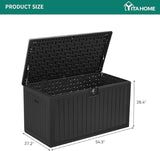 YITAHOME XL 150 Gallon Large Deck Box, Outdoor Storage for Patio Furniture Cushions, Garden Tools, Waterproof - Photo 7