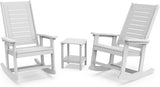 GREENVINES Outdoor Rocking Chair Set | 3-Piece | 2 Rocking Chairs with 1 Side Table | Porch Rocker | HDPE Plastic - Photo 1