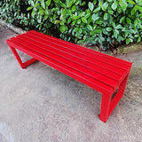 Outdoor Metal Patio Bench, Garden Seating for Yard & Porch, 47.2in Picnic Furniture - Photo 1